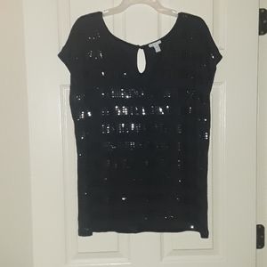 Black sequin shirt